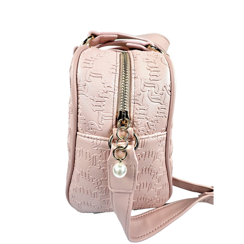 Juicy Couture Pink Diamond Satchel String of Pearls Embossed Dome Bag - Picture 5 of 10